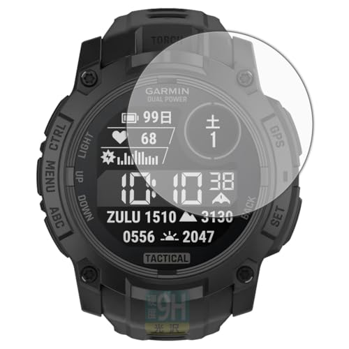 PDA�H�[ GARMIN Instinct 3 Dual Power Tactical [�P�[�X�T�C�Y50mm�p] �Ή� 9H���d�x[����] �ی� �t�B���� ���{��