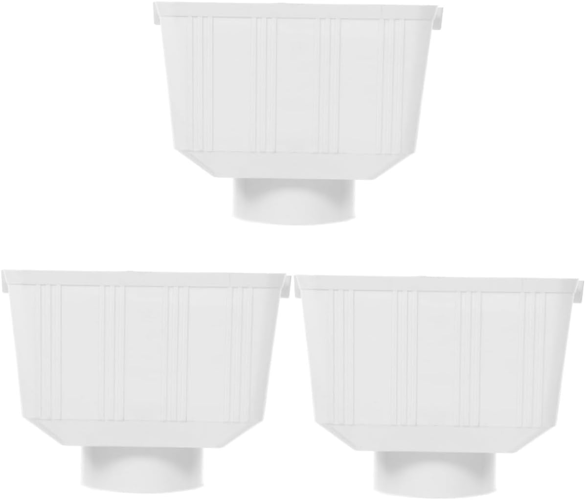 3pcs Rain Gutter Downspout Connector Plastic Gutter Pipe Adapter Downspout Drainage Fitting