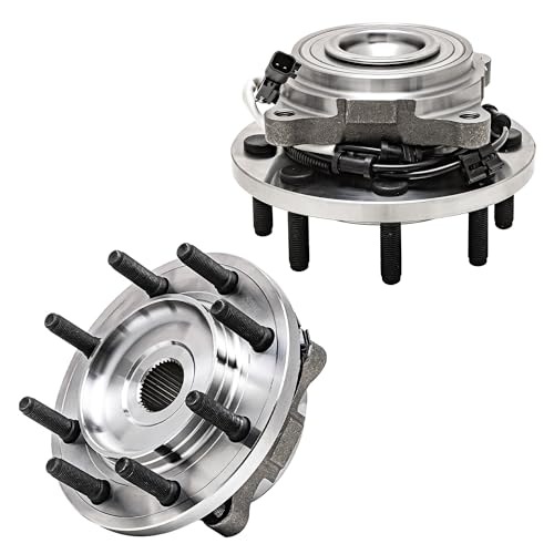 Image of Detroit Axle - Front Wheel Bearing Hubs for 2014-2018 Ram 2500, 2013-2018 | Ram 3500, 2 Wheel Bearing and Hubs Assembly 2015 2016 2017 Replacement