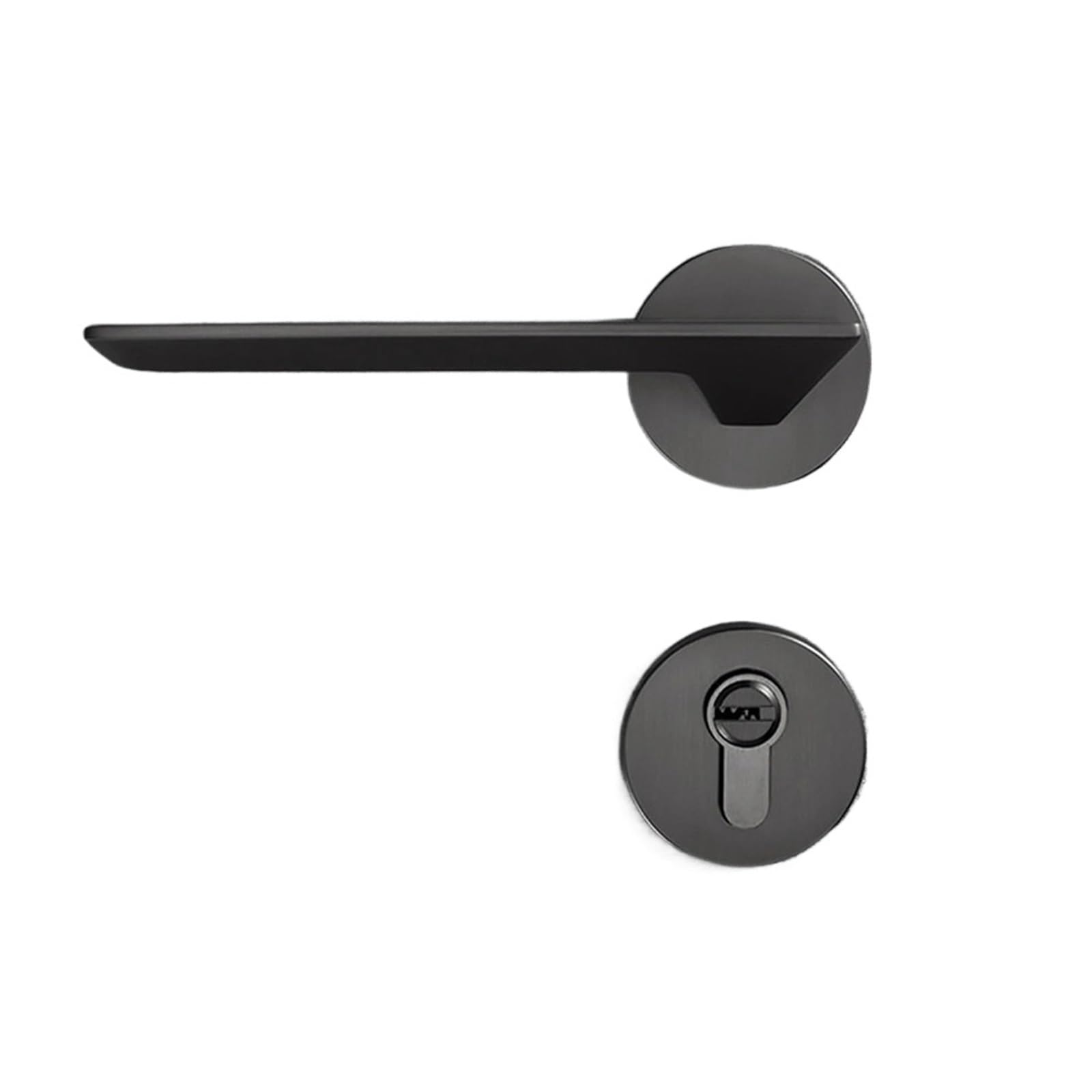 Sxolcoufoh Black_58mm Black Zinc Alloy Door Handle Lock Interior Locks Split Hardware Pulls 1Pcs(Black_58mm)
