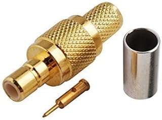 5pcs Rf Electronics Wire Terminal Coaxial Cable Copper Alloy Connector SMB Jack Straight Crimp for Rg58 Lmr195 Ships from USA