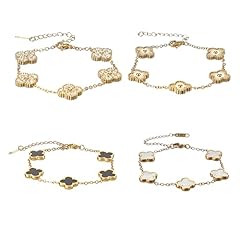 4PCS Black-White-Diamond-Gold