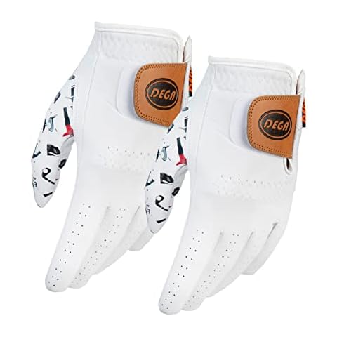DEGA 2 Pack Cabretta Leather Golf Gloves Cover