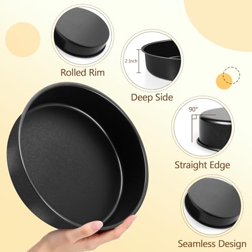 P&P CHEF 9 Inch Cake Pan Set of 3, 3 Pcs Nonstick Round Cake Baking Pans by P&P CHEF - Used condition - Image 3