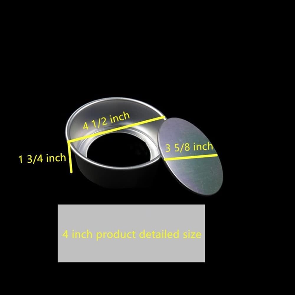 XZJMY 5 Pack Non-Stick Deep Aluminum Round Cake Pan With Removable Bottom,mini cake pan, round aluminum cake pan, used for family gatherings to bake mini cake pizza, quiche (4 Inch) - Image 7