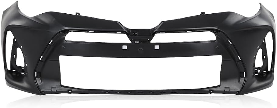 CNNELL Front Bumper Cover Fascia Primered Compatible with 2017-2019 Toyota CorollaFor Sedan 4-Door SE & XSE Models Only TO1000424