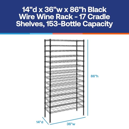 Soporte para botellas SI 14 pulg x 36 pulg x 86 pulg Negro miniatura 3