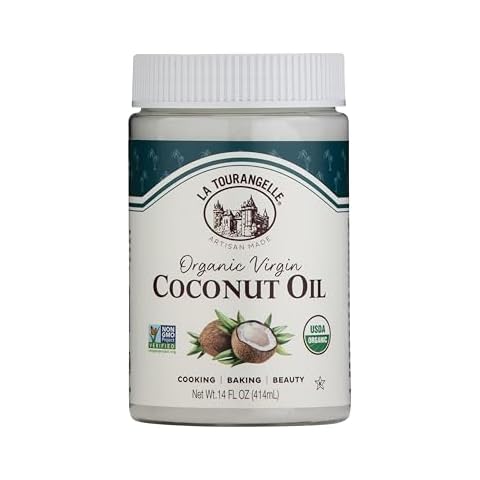 La Tourangelle, Organic Coconut Oil, Unrefined, For Cooking, Baking, Hair, and Skin Care, Pure Virgin, Expeller Pressed, 14 fl oz Cover