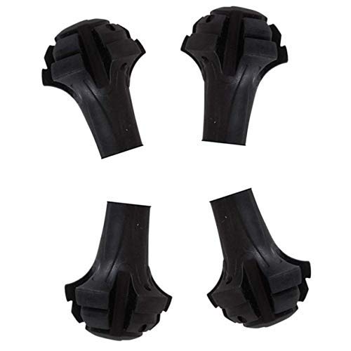 Insmartq Schwarz Trekkingstöcke Covers Ersatzgummi Tipps passend für alle gängigen Wandern und Nordic Walking Stöcke 4ST Cover