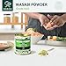 Soeos Wasabi Powder 1.25 oz (35g), Gluten Free, Vegan, Premium Wasabi Powder for Sushi and Sashimi