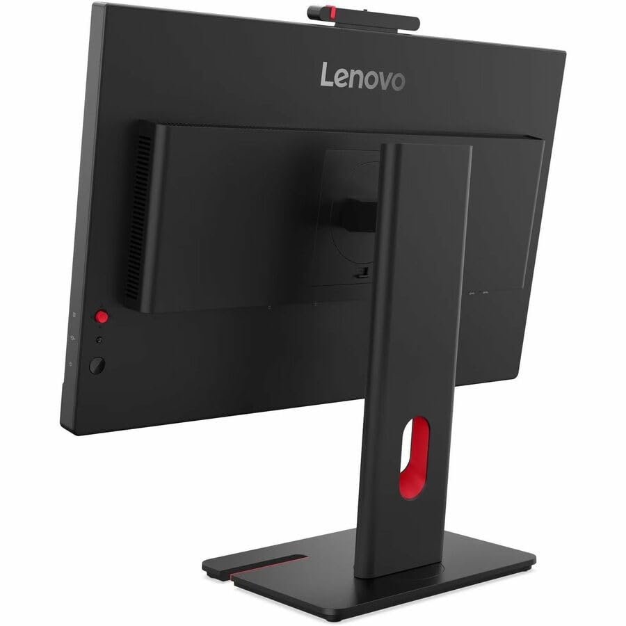 Image of Lenovo ThinkVision T24-4v 24 inch Webcam Full HD LED Monitor, Eclipse Black