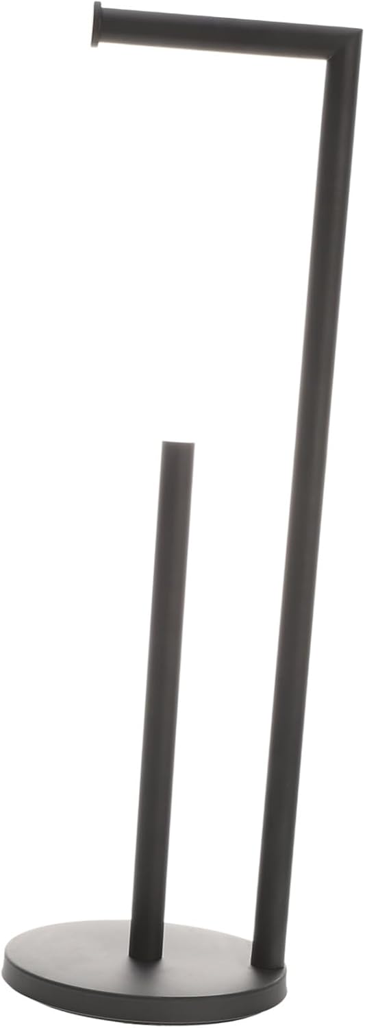 POPETPOP Vertical Paper Towel Rack Sturdy Roll Paper Stand with Non Slip Base for Bathroom Kitchen Living Room Elegant Toilet Paper Holder for Easy Access and Storage