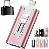 32~256gb Micro USB + 8 Pin + USB 3.0 4 in 1 Mobile Phone Computer U-Disk, 128gb/256gb/512gb/1tb/2tb for Mobile Phones, Computers & More (Rose Gold, 256gb)