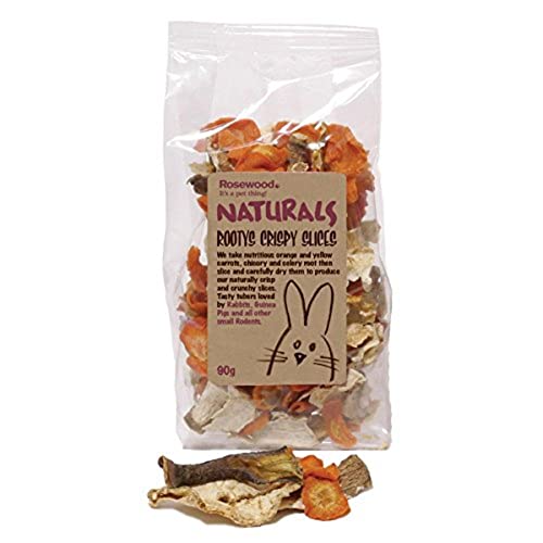 Rosewood Naturals Rootys Crispy Slices Treat, Rabbit Treats & Small Animal Treats, 90g
