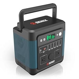 SENIX Portable Power Station 974Wh LiFePO4 Battery Powered, 1200W (2400 Peak), 120V AC Outlets, USB-A/C/USB-C Fast Charge, (Solar Panel Optional) 12V DC Car Charger Input for Camping, RVs (PS1200)