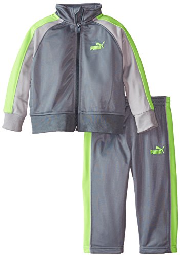 PUMA Baby Boys' Tricot Jacket and Pant Set, Smoke Grey, 18 Months