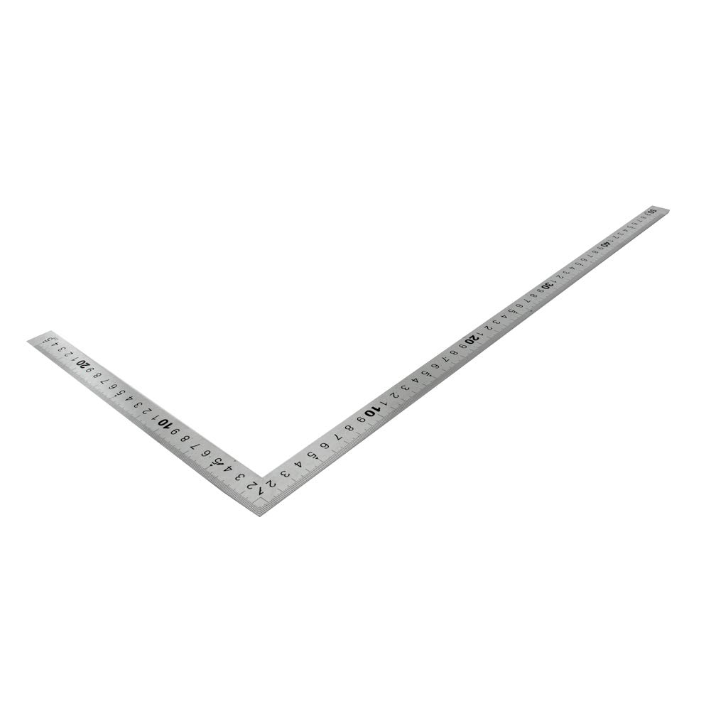 Auniwaig 250mmx500mm Stainless Steel Metric Framing L Square Right 90 Degree Angle Ruler Thicken Try Square Ruler Tools for Carpenter Engineer 1pcs
