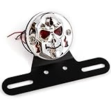 APEBAZY Motorrad Rücklicht LED mit Halterung Motorrad Bremslicht Kennzeichenbeleuchtung E24-Geprüft Kompatibel mit Street Bike Cruiser Chopper Cafe Racer