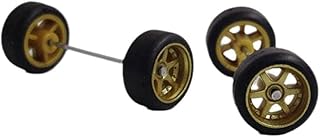 Alloy 1:64 Wheels Tires Wheel Rubber Scale Alloy Wheels Rubber Tires,Model Alloy and Accessories