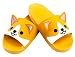 FUYU Women's Cute Cartoon Animal Ears Corgi Non-Slip Shower Sandals Bathroom Soft Slipper Husky Couples Shoes,  7-8