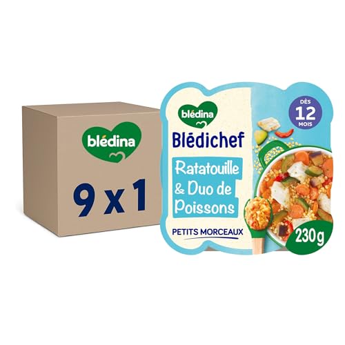 Blédina Blédichef Petite Ratatouille/Duo de Poissons Dès 12 Mois 230 g -...