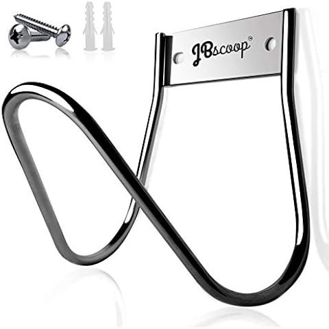 JBscoop Garden Hose Holder Stainless Steel Small Wall Mount Garden Hose Hook, Ideal for Water, Air, Hydraulic Hose, Ropes, Extension Cords Heavy Duty & Rust Proof, Size:6.3x7x6.3 Set of 1 Cover