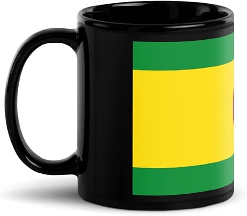 Miniatura 2 de Flag of Bucaramanga Santander - Black Ceramic Coffee Cup