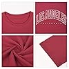 Niwicee Oversize T-Shirt Tops for Women Letter Printed Short Sleeve Tops Casual Graphic Tee Crew Neck Vintage Chic Ladies Blouse Loose Fit S-XXL(Wine red,M) #4