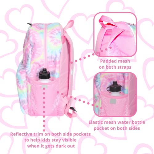 Club Libby Lu Tie Dye Backpack Set For Girls, 16 Inch, 6 Pieces - Includes Foldable Lunch Bag, Water Bottle, Scrunchie, & Pencil Case #TOP6