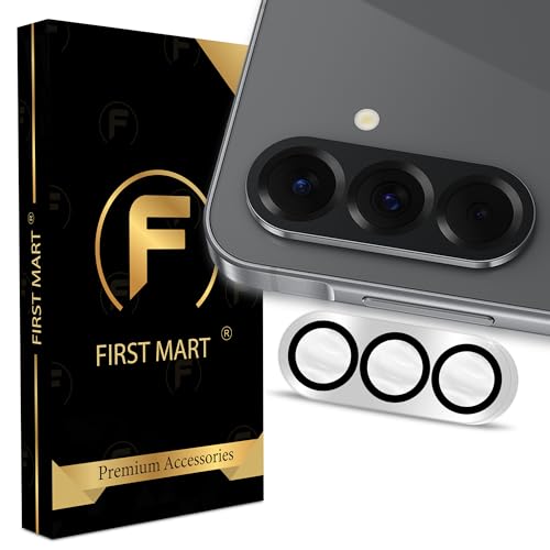 Image of FIRST MART Silver Camera Ring Guard Protector for Samsung Galaxy A56 and Samsung A36 | Tempered Glass with Metal Alloy Rings, HD Clear, Scratch Resistant, Case-Friendly | Pack of 1