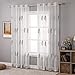 MIULEE 2 Unidades Cortinas Bordado Translucida de Dormitorio Moderno Ventana Visillos Rayas...
