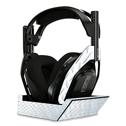 Image of MightySkins Glossy Glitter Skin Compatible with Astro A50 Wireless Headphones + Base Station (Gen 4) - Diamond Plate | Protective, Durable High-Gloss Glitter Finish | Easy to Apply | Made in The USA