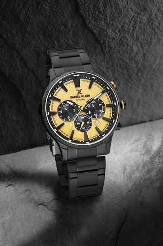 DANIEL KLEIN Yellow Dial Exclusive Men Analogue Watch - DK.1.13643-5 - Image 2