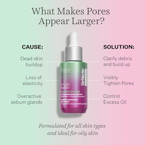 StriVectin Multi-Action Super Shrink Pore Minimizing Serum for minimizing clogged pores and blackheads for tightening and brightening skin texture