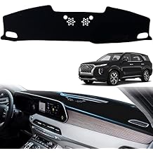 Dashboard Dash Board Cover Mat Pad Carpet Non-Slip Custom Compatible with Hyundai Palisade 2020 2021 2022 Protector Sunshield Without HUD