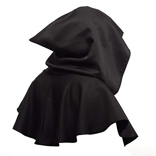 ITODA Halloween Costume Cloak Adult Medieval Cowl Cloak Witchcraft Pagan Hooded Cape Witch Wizard Grim Reaper Cape Poncho Fancy Dress Cosplay Party Props - Image 2
