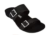 Vionic Ossa - Women's Double Strap Slide Sandal Black Pixel - 9 Medium