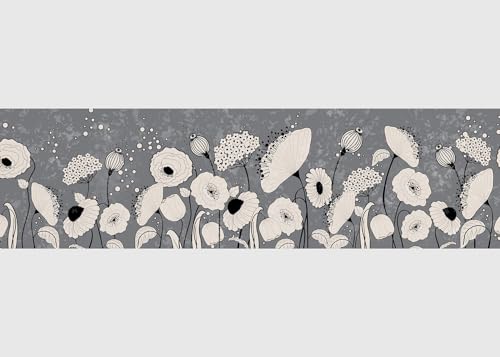AG Design Selbstklebende Bordüre Abstraktionsblumen, AWB 8412 | Wasserfest Dekoration für Wände, Möbel, Tapeten, Wandverkleidungen und Türen, Folie, Mehrfarbig | Breite 500 cm x Höhe 13.8 cm