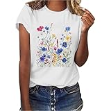 【Occasion】ce T-shirt couleur unie/floral pour femmes peut être porté pour diverses activités intérieures ou extérieures, y compris la vie quotidienne, les sorties informelles, les rendez-vous, le travail, le streetwear, la course à pied, l'entraînement, les vacances, les voyages, les fêtes et les sorties à la plage. Ce haut basique est un excellent choix pour toutes les occasions au printemps et en été.
