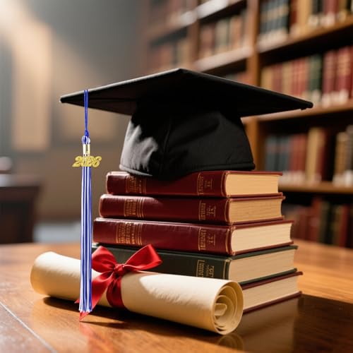 image for ldyllicStyle 2026 Graduation Tassel for Graduation Cap, Blue and White