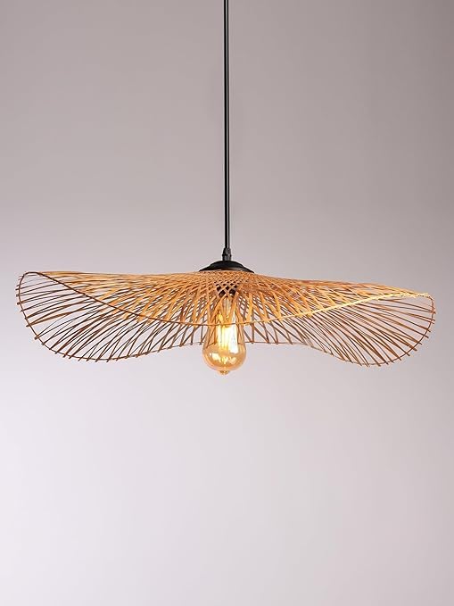 Habere India-All the Cultures Fabricating India Bamboo Lampshade | Bamboo Pendant Lamp | Boho Pendant Lamp | Cane Lamps for Bedroom | Rattan Lamp Shade | Bamboo Hanging Lamp (01) (B0D11HHP1R) Amazon Price History, Amazon Price Tracker