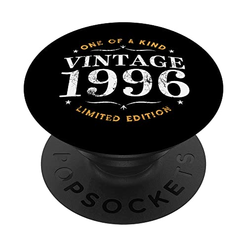 Camiseta Vintage 28 Cumpleaños Divertida Retro Legendaria 1996 His/Her PopSockets PopGrip Intercambiable
