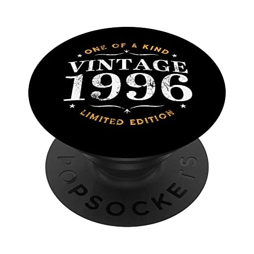 Camiseta Vintage 28 Cumpleaños Divertida Retro Legendaria 1996 His/Her PopSockets PopGrip Intercambiable