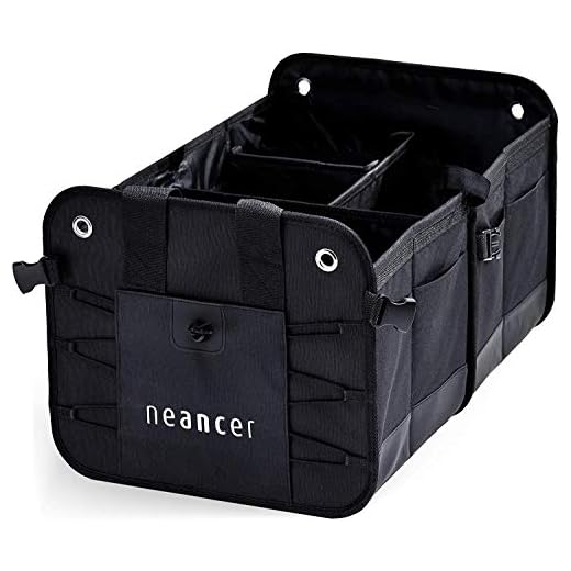 ONEWELL Organizador Maletero Coche, Mantenga Coche Limpio y Organizado, Almacenamiento de Red Plegable Duradero para Más Espacio Maletero con Correas Ajustables para Caber Todos los Vehículos - Negro