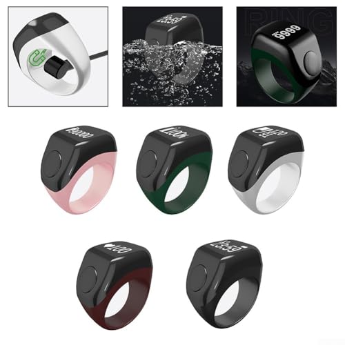 Tasbih Ring intelligent rose en ABS résistant avec alertes vibrations