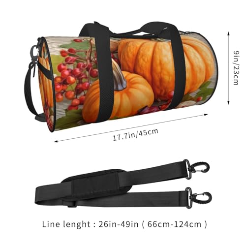 Travel Duffle Bag Weekender Bags for Men Women with Shoe Compartment Large Capacity Weekender Overnight Bag Harvest Fruits Pumpkin Carry On Tote Bags Sport Gym Bag for Travel Yoga, Black, One Size2