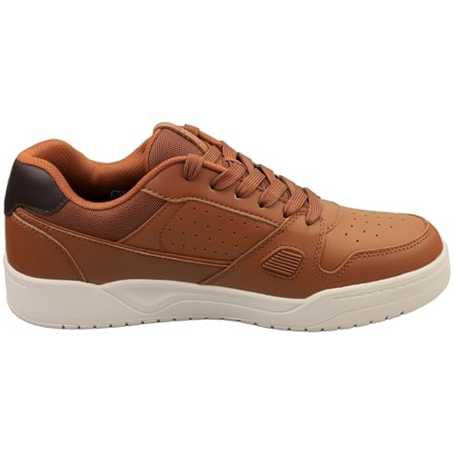 Skechers Herren Koopa Harry Kane Court Sneaker, Kastanienleder, Wildleder, Netzstoff, brauner Rand, 45 EU – Ansicht 6