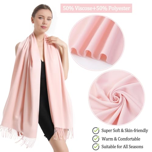 Image of Pashmina Scarf and Shawl - Soft Women Pashminas Wrap for Wedding Evening Party dresses