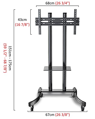 Soporte de TV móvil ajustable para pantallas de 32-65 pulg miniatura 7
