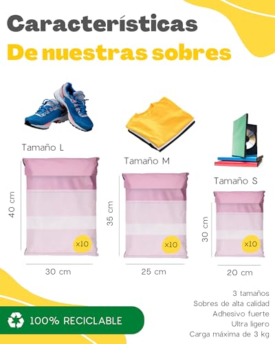 Miniatura 5 de 30 Bolsas Para Envíos Vinted - Con Bolsa Para Albarán - 3 Tamaños S M L - 100 Opaco Ultra-Resistente Impermeable - Sobres Plastico - Bolsas De Envio Paquetes - Cajas Envios Paquetes